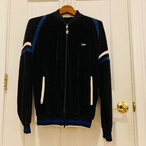 1980s Vintage Monsieur Christian Dior Velour Track Suit Jacket w/pants